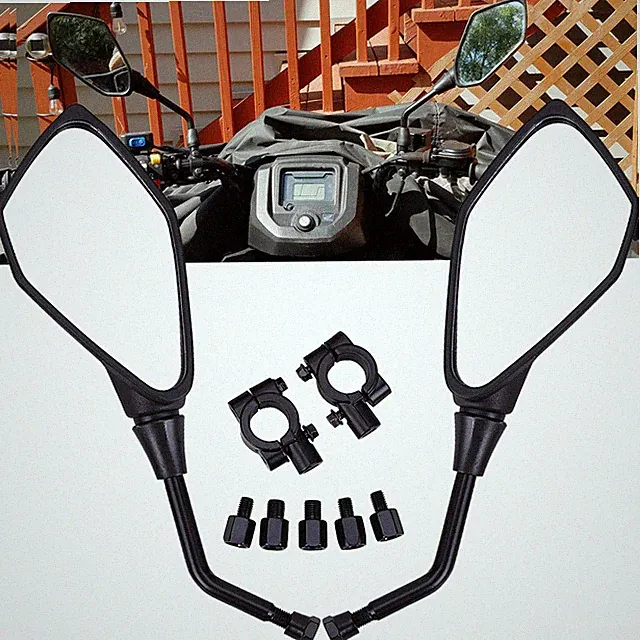 2x 7/8" 22mm Handle Bar Rear View Side Mirrors For Motorcycle BMX ATV Dirt Bike