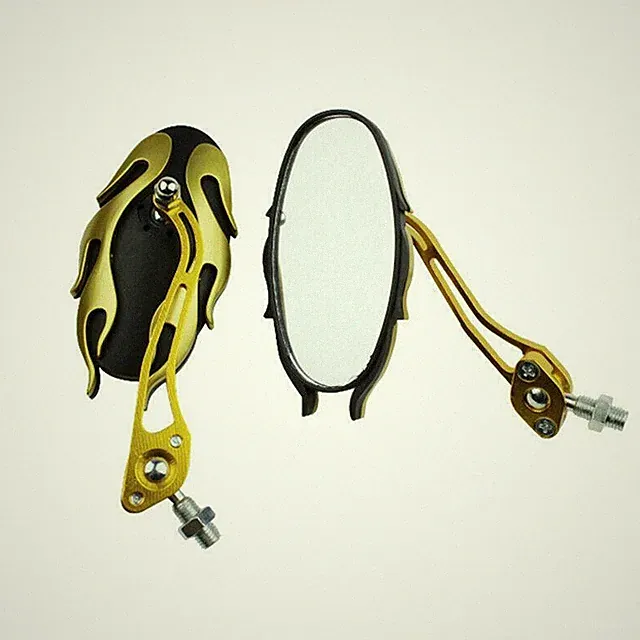8mm/10mm Motorcycle Rearview Mirror Aluminum Electric Bike Reversing Side Mirror