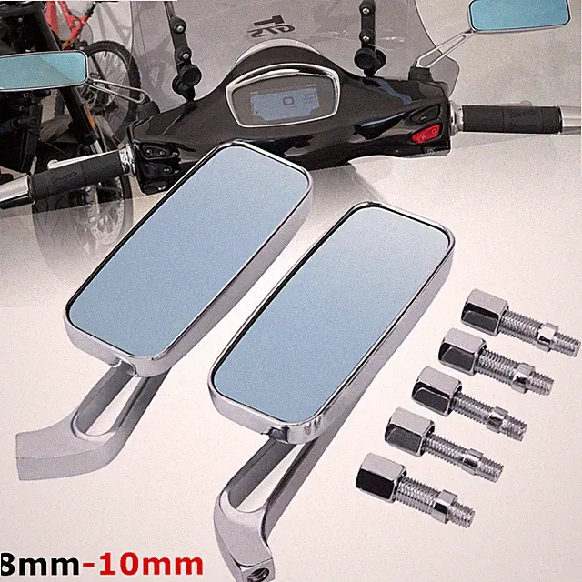 8mm 10mm Rear View Mirrors Fit For Harley Touring Road King Electra Street Glide