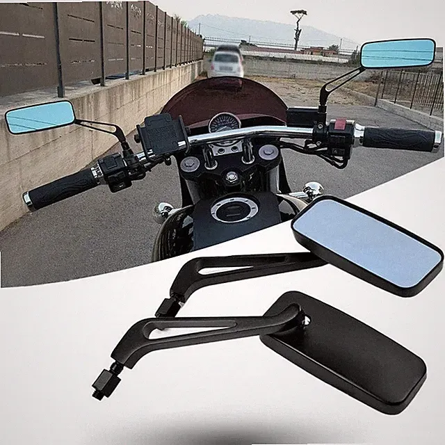 Fits For Harley Road Glide TOURING Road King Rectangle Black Rear View Mirrors