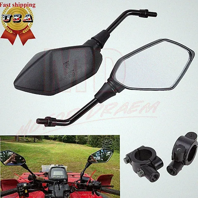 For Honda Dirt Bike Scooter Cruiser Suzuki Victory 7/8" Motorcycle Side Mirrors