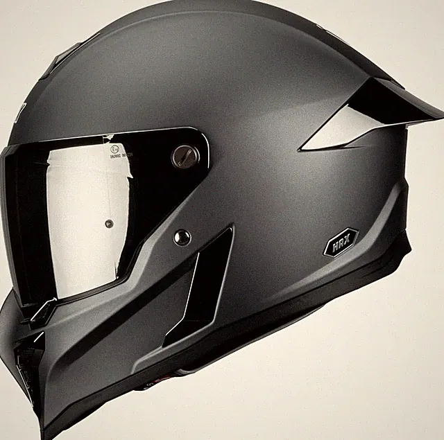Full Face Motorcycle Helmet Matte Grey Nightvision Mirrored Adult Street Bike