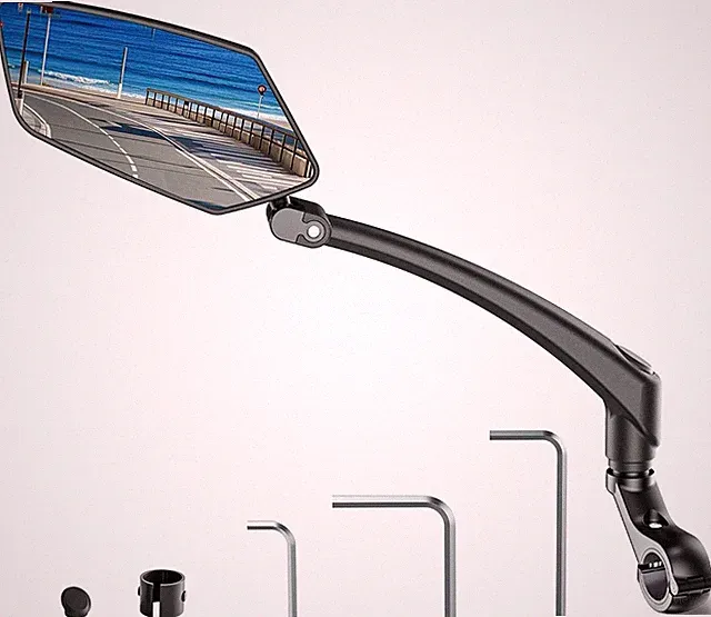 Lightweight and Foldable Bike Mirror - Universal Fit for E-Bikes and Scooters