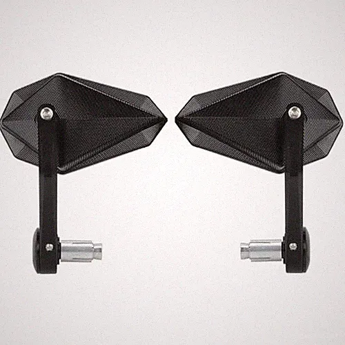 Motorcycle Bar End Mirrors Fit for 7/8'' 22mm Handlebar, CNC Motorcycle Black