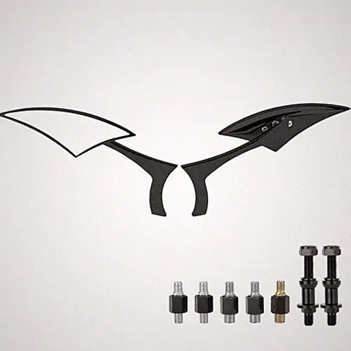 Motorcycle Blade Mirror for Harley Sportster Softail Road Glide | 1982 Black-C