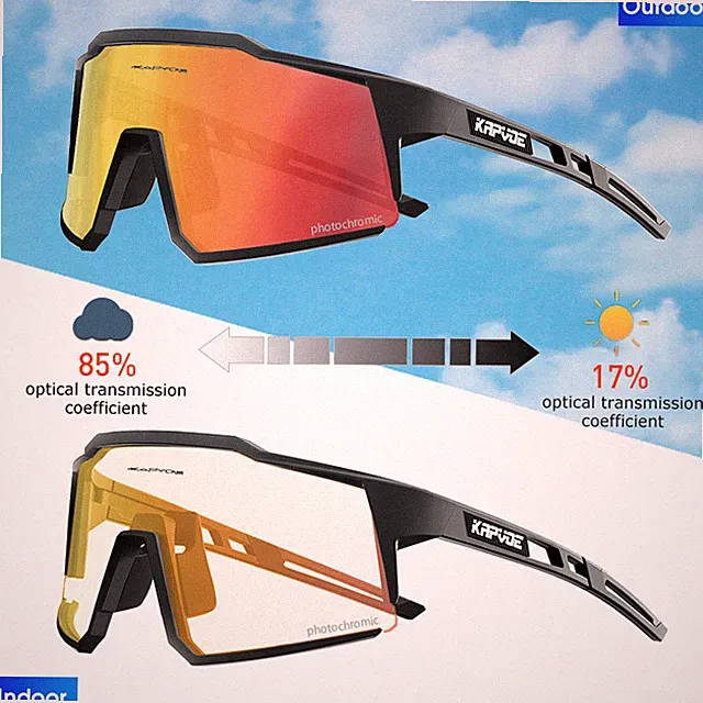 Photochromic Glasses Transition Mountain Bike Sunglasses UV400 Cycling Goggles