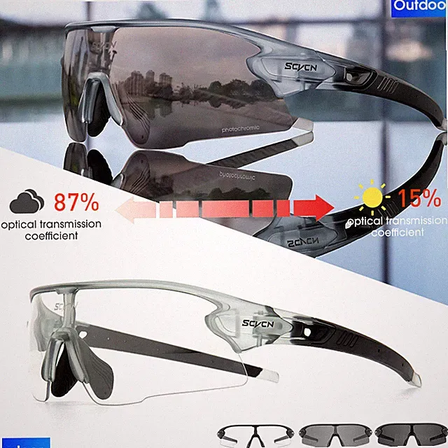 Photochromic Sunglasses Men Women Cycling Glasses Outdoor Sports Bike Goggles