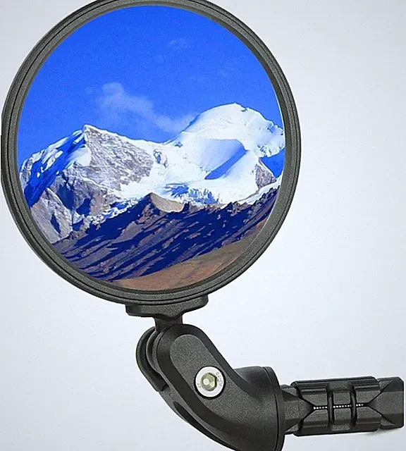 Safe Cycling 76mm Bike Mirror - Adjustable Viewing Angle, Includes Hex Key